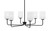 Toltec Lighting - 6206-MB-541 - Six Light Chandelier - Sandia - Matte Black