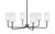 Toltec Lighting - 6206-MBGP-3001 - Six Light Chandelier - Sandia - Matte Black & Graphite