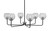 Toltec Lighting - 6206-MBGP-4102 - Six Light Chandelier - Sandia - Matte Black & Graphite