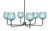Toltec Lighting - 6206-MBGP-4605 - Six Light Chandelier - Sandia - Matte Black & Graphite