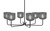 Toltec Lighting - 6206-MBGP-4612 - Six Light Chandelier - Sandia - Matte Black & Graphite