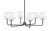 Toltec Lighting - 6206-MBGP-4811 - Six Light Chandelier - Sandia - Matte Black & Graphite