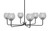 Toltec Lighting - 6206-MBGP-5110 - Six Light Chandelier - Sandia - Matte Black & Graphite
