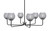 Toltec Lighting - 6206-MBGP-5112 - Six Light Chandelier - Sandia - Matte Black & Graphite