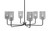 Toltec Lighting - 6206-MBGP-542 - Six Light Chandelier - Sandia - Matte Black & Graphite
