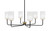 Toltec Lighting - 6206-MBNAB-3001 - Six Light Chandelier - Sandia - Matte Black & New Age Brass