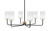 Toltec Lighting - 6206-MBNAB-310 - Six Light Chandelier - Sandia - Matte Black & New Age Brass