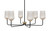 Toltec Lighting - 6206-MBNAB-4253 - Six Light Chandelier - Sandia - Matte Black & New Age Brass