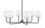 Toltec Lighting - 6206-MBNAB-4811 - Six Light Chandelier - Sandia - Matte Black & New Age Brass
