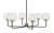 Toltec Lighting - 6206-MBNAB-4812 - Six Light Chandelier - Sandia - Matte Black & New Age Brass