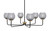 Toltec Lighting - 6206-MBNAB-5112 - Six Light Chandelier - Sandia - Matte Black & New Age Brass