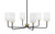 Toltec Lighting - 6206-MBNAB-541 - Six Light Chandelier - Sandia - Matte Black & New Age Brass