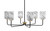 Toltec Lighting - 6206-MBNAB-549 - Six Light Chandelier - Sandia - Matte Black & New Age Brass