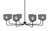 Toltec Lighting - 6208-MB-4612 - Eight Light Chandelier - Sandia - Matte Black