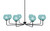 Toltec Lighting - 6208-MB-4625 - Eight Light Chandelier - Sandia - Matte Black