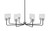 Toltec Lighting - 6208-MBGP-300 - Eight Light Chandelier - Sandia - Matte Black & Graphite