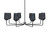 Toltec Lighting - 6208-MBGP-4252 - Eight Light Chandelier - Sandia - Matte Black & Graphite