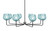 Toltec Lighting - 6208-MBGP-4605 - Eight Light Chandelier - Sandia - Matte Black & Graphite
