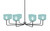 Toltec Lighting - 6208-MBGP-4615 - Eight Light Chandelier - Sandia - Matte Black & Graphite