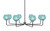 Toltec Lighting - 6208-MBGP-4625 - Eight Light Chandelier - Sandia - Matte Black & Graphite
