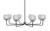 Toltec Lighting - 6208-MBGP-5110 - Eight Light Chandelier - Sandia - Matte Black & Graphite