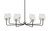 Toltec Lighting - 6208-MBNAB-210 - Eight Light Chandelier - Sandia - Matte Black & New Age Brass