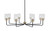 Toltec Lighting - 6208-MBNAB-300 - Eight Light Chandelier - Sandia - Matte Black & New Age Brass