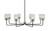 Toltec Lighting - 6208-MBNAB-3002 - Eight Light Chandelier - Sandia - Matte Black & New Age Brass
