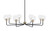 Toltec Lighting - 6208-MBNAB-4100 - Eight Light Chandelier - Sandia - Matte Black & New Age Brass