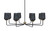 Toltec Lighting - 6208-MBNAB-4252 - Eight Light Chandelier - Sandia - Matte Black & New Age Brass