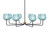 Toltec Lighting - 6208-MBNAB-4605 - Eight Light Chandelier - Sandia - Matte Black & New Age Brass