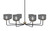 Toltec Lighting - 6208-MBNAB-4612 - Eight Light Chandelier - Sandia - Matte Black & New Age Brass