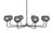 Toltec Lighting - 6208-MBNAB-4622 - Eight Light Chandelier - Sandia - Matte Black & New Age Brass
