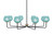 Toltec Lighting - 6208-MBNAB-4625 - Eight Light Chandelier - Sandia - Matte Black & New Age Brass