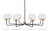 Toltec Lighting - 6208-MBNAB-4810 - Eight Light Chandelier - Sandia - Matte Black & New Age Brass