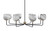 Toltec Lighting - 6208-MBNAB-4819 - Eight Light Chandelier - Sandia - Matte Black & New Age Brass