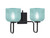 Toltec Lighting - 6222-MB-4615 - Two Light Bath Bar - Sandia - Matte Black