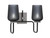 Toltec Lighting - 6222-MBGP-4252 - Two Light Bath Bar - Sandia - Matte Black & Graphite