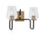 Toltec Lighting - 6222-MBNAB-210 - Two Light Bath Bar - Sandia - Matte Black & New Age Brass