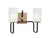Toltec Lighting - 6222-MBNAB-3001 - Two Light Bath Bar - Sandia - Matte Black & New Age Brass