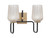 Toltec Lighting - 6222-MBNAB-4253 - Two Light Bath Bar - Sandia - Matte Black & New Age Brass