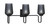 Toltec Lighting - 6223-MB-4252 - Three Light Bath Bar - Sandia - Matte Black