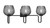 Toltec Lighting - 6223-MB-4602 - Three Light Bath Bar - Sandia - Matte Black