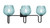 Toltec Lighting - 6223-MB-4605 - Three Light Bath Bar - Sandia - Matte Black