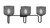 Toltec Lighting - 6223-MB-4612 - Three Light Bath Bar - Sandia - Matte Black