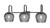 Toltec Lighting - 6223-MBGP-4602 - Three Light Bath Bar - Sandia - Matte Black & Graphite