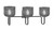 Toltec Lighting - 6223-MBGP-4612 - Three Light Bath Bar - Sandia - Matte Black & Graphite