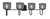 Toltec Lighting - 6224-MB-4612 - Four Light Bath Bar - Sandia - Matte Black