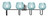 Toltec Lighting - 6224-MBGP-4605 - Four Light Bath Bar - Sandia - Matte Black & Graphite