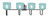 Toltec Lighting - 6224-MBGP-4615 - Four Light Bath Bar - Sandia - Matte Black & Graphite